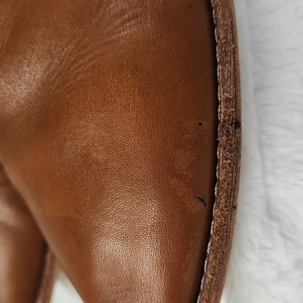 Madewell Charley Size 8.5 M Chestnut Brown Leather Booties Zip Cowboy Western - Picture 7 of 14